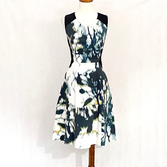 Elie Tahari Dresses & Skirts - Elie Tahari Sleeveless Cotton Pattern A-Line Dress